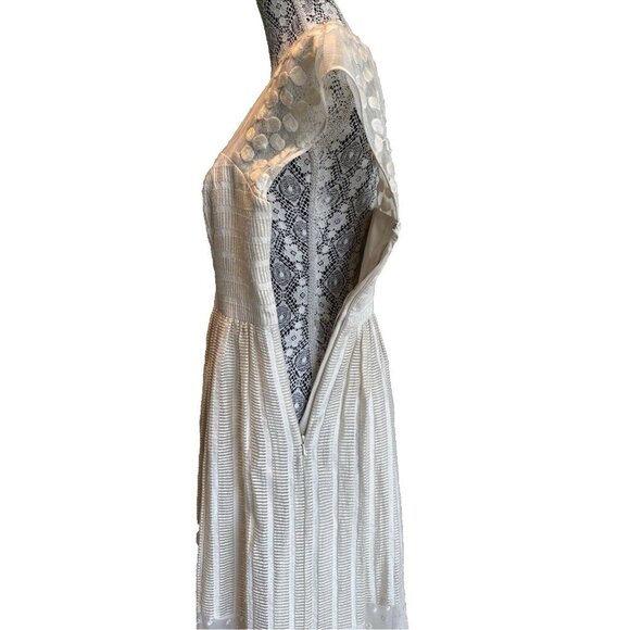 ANTHROPOLOGIE MOULINETTE SOEURS Poema Lace Dress size 6 Ivory fairy BOHO garden - Picture 12 of 16